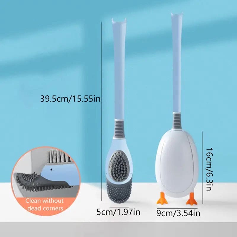 Diving Duck Toilet Brush, Wall Mounted Silicone Toilet Brush, Floor Standing Long Handle Bathroom Cleaning Brush, Dead Corner Toilet Brush, Household Wash Toilet Cleaning Accessories Diving Duck Toilet Brush, Wall Mounted Silicone Toilet Brush, Floor Standing Long Handle Bathroom Cleaning Brush, Dead Corner Toilet Brush, Household Wash Toilet Cleaning Accessories